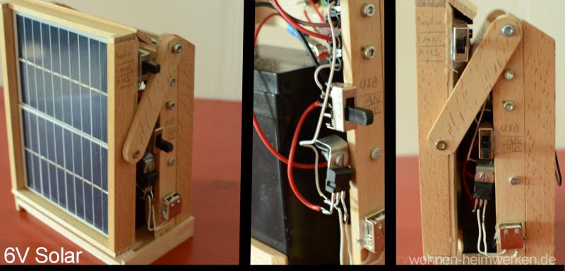 6V Mini Solaranlage mit USB - selber bauen Detailaufnahmen der verstellbaren Vorrichtung. Höhe und Neigungswinkel der Solarmodule kann frei eingestellt werden, um am Fenster platziert zu werden. USB Ladebuchse und Solarstrom an- und ausschaltbar. 6V Mini Solaranlage mit USB - selber bauen Detailaufnahmen der verstellbaren Vorrichtung. Höhe und Neigungswinkel der Solarmodule kann frei eingestellt werden, um am Fenster platziert zu werden. USB Ladebuchse und Solarstrom an- und ausschaltbar.