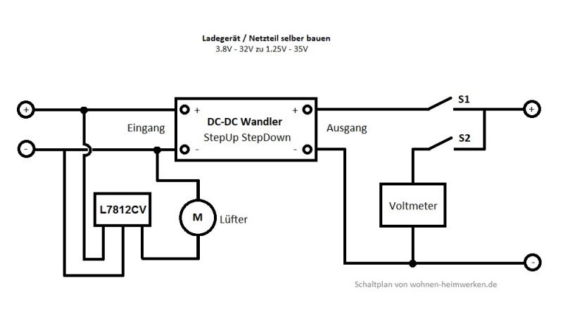 Ladegerät / Netzteil selber bauen - Schaltplan Dies ist mein Schaltplan zum einfachen bau eines Netzteils. Ich nutze es zum laden meiner 12V Akkus fürs Elektrofahrrad. Alle Bauteile werden im Text nochmal erläutert. Ladegerät / Netzteil selber bauen - Schaltplan Dies ist mein Schaltplan zum einfachen bau eines Netzteils. Ich nutze es zum laden meiner 12V Akkus fürs Elektrofahrrad. Alle Bauteile werden im Text nochmal erläutert.