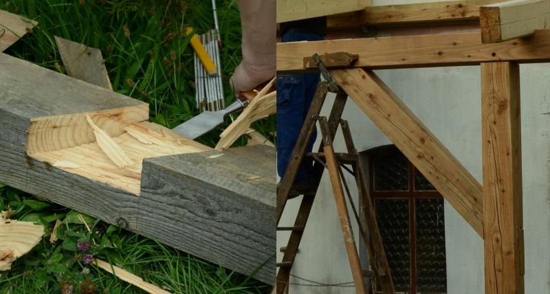 Bau des Unterstands im Garten mit Lärchenholz Konstruktion des 5x3,5m Unterstandes in meinem Garten aus Lärche. Rechtes Bild: Lärche gehobelt. In der Sonne schimmert es gold-rot. Verwendete Lasur: Leinöl-Firnis (Natur). Bau des Unterstands im Garten mit Lärchenholz Konstruktion des 5x3,5m Unterstandes in meinem Garten aus Lärche. Rechtes Bild: Lärche gehobelt. In der Sonne schimmert es gold-rot. Verwendete Lasur: Leinöl-Firnis (Natur).