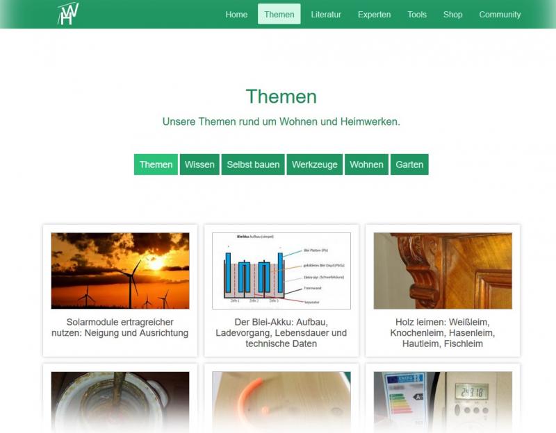 Wohnen-Heimwerken 2019 Themen Die Themen - wie gewohnt an seinem Platz. Wohnen-Heimwerken 2019 Themen Die Themen - wie gewohnt an seinem Platz.